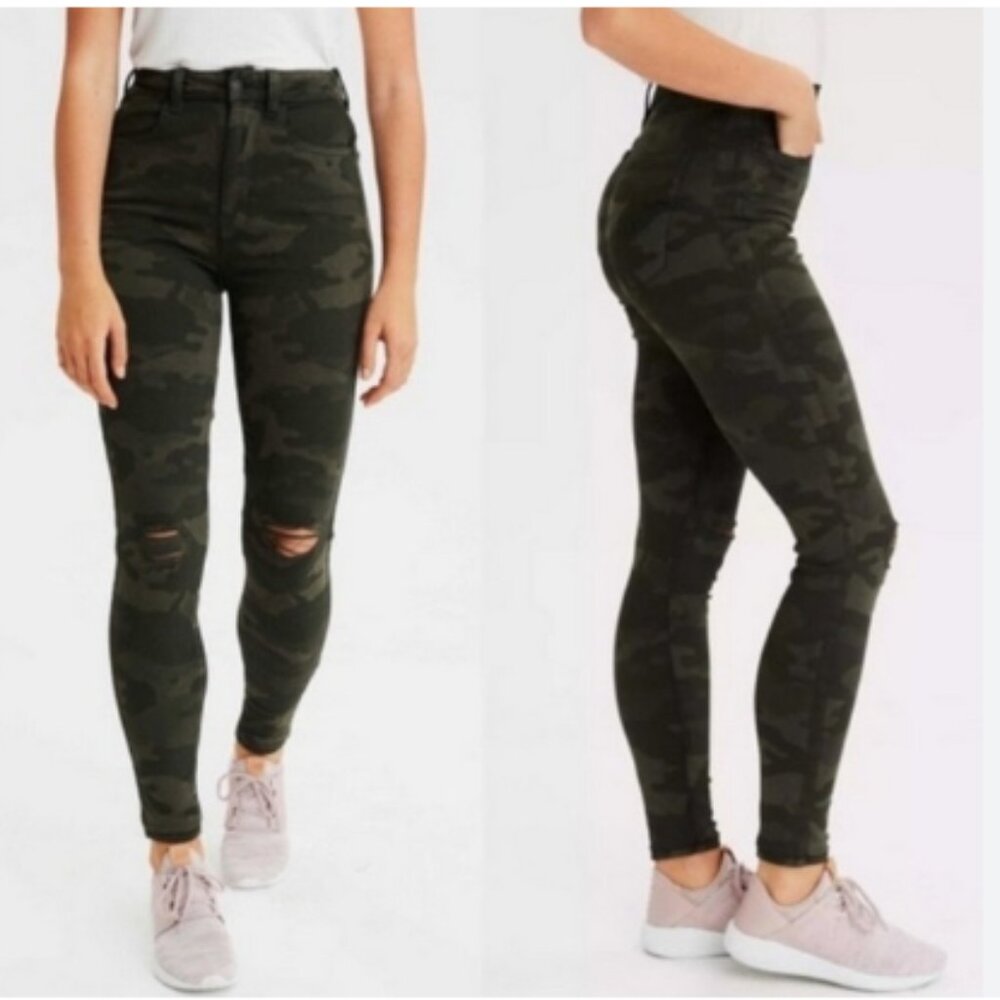 american eagle next level stretch curvy high-rise jegging Size 14 Regular Camo